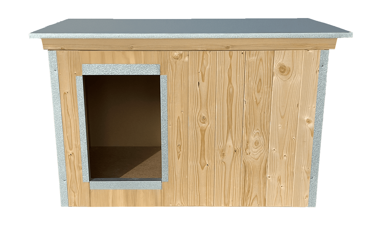 Isolierte Hundehütte